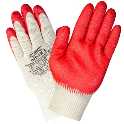 рабочие перчатки х/б с нитриловым обливом
